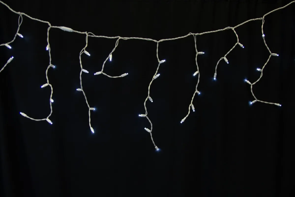 Decorator's Warehouse Light Strands|Outdoor Lighting^5MM Icicle Lights - Pure White