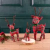 Decorator's Warehouse Christmas Accents^Plush Plaid Reindeer - Set Of 3