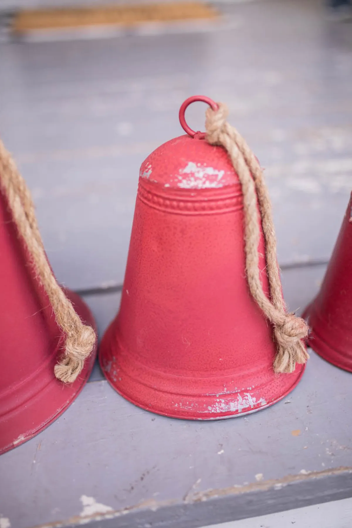 Decorator's Warehouse Christmas Accents^Red Tin Bells - Set Of 3