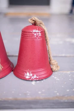 Decorator's Warehouse Christmas Accents^Red Tin Bells - Set Of 3