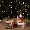 Decorator's Warehouse Christmas Accents^Resin Light Up Santa Mantle Scene