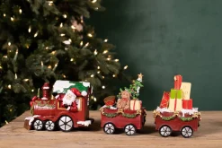 Decorator's Warehouse Christmas Accents^Resin Santa Train - Set Of 3