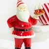 Decorator's Warehouse Christmas Accents^Resin Santa W/Dessert Plate - Red White