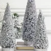 Decorator's Warehouse Christmas Accents^Silver Bottle Brush Trees - Set Of 3