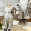 Decorator's Warehouse Christmas Accents^Small Resin Silver Snow Santa Figurine