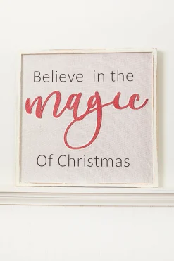 Decorator's Warehouse Christmas Accents^16"x16" "Believe In The Magic Of Christmas" Wall Decor